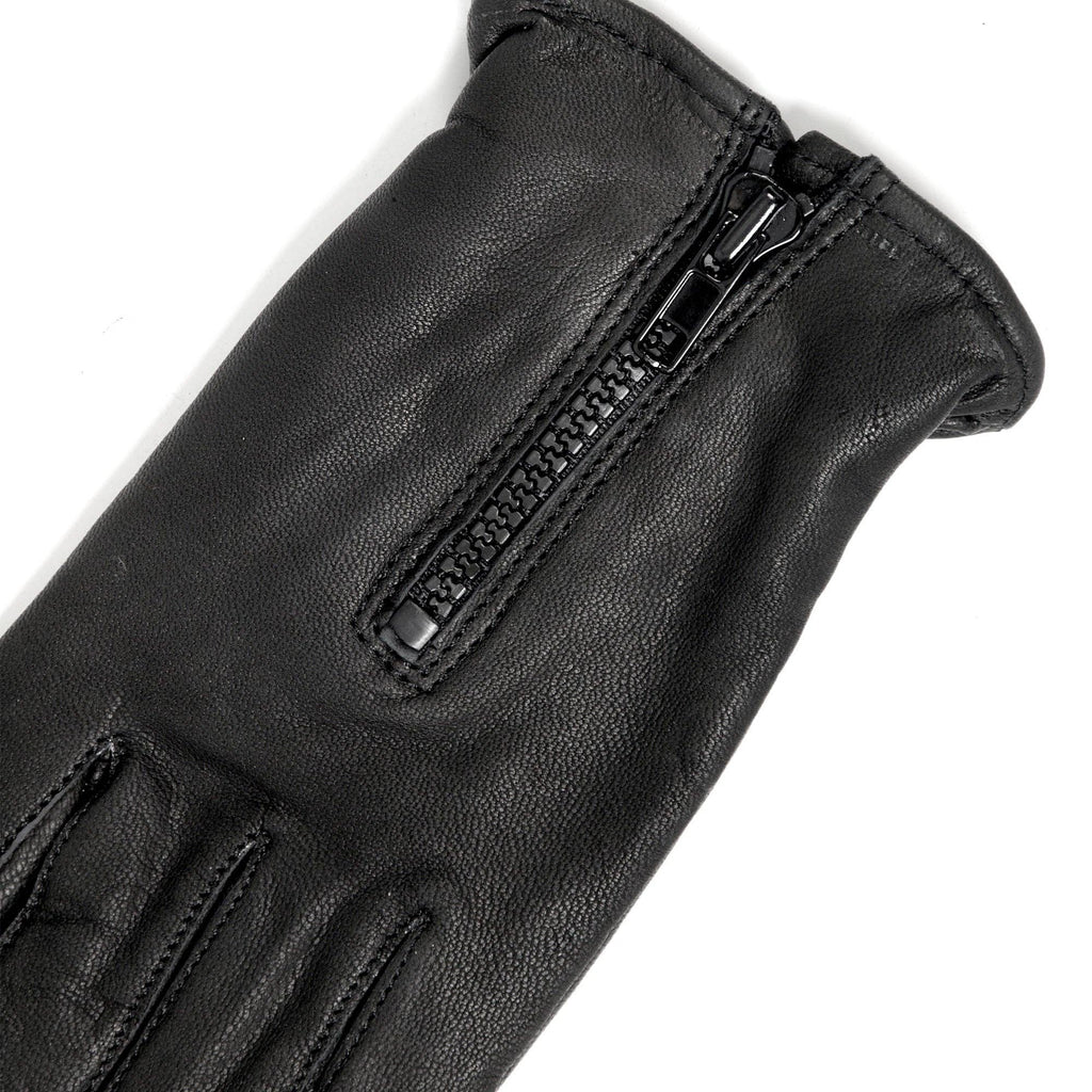 Hot Leathers GVM1008 Fleece Lined Leather Glove: BLK / XL