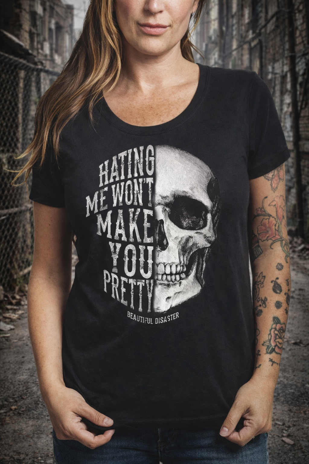 Beautiful Disaster: Hating Me Scoop Tee