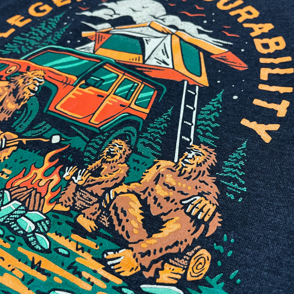 Ladies V-Neck - Jeep® Sasquatch Family: Black / XL