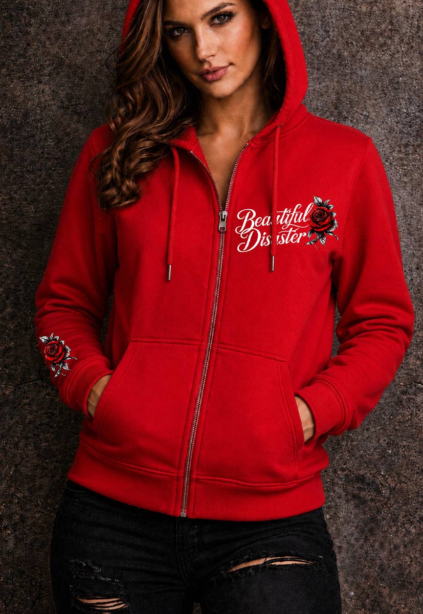 Beautiful Disaster: Fight Like Hell Zip Hoodie