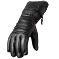 Hot Leathers GVM1001 Men's Black Leather Gauntlet Glove with Quilted Lining: BLK / M