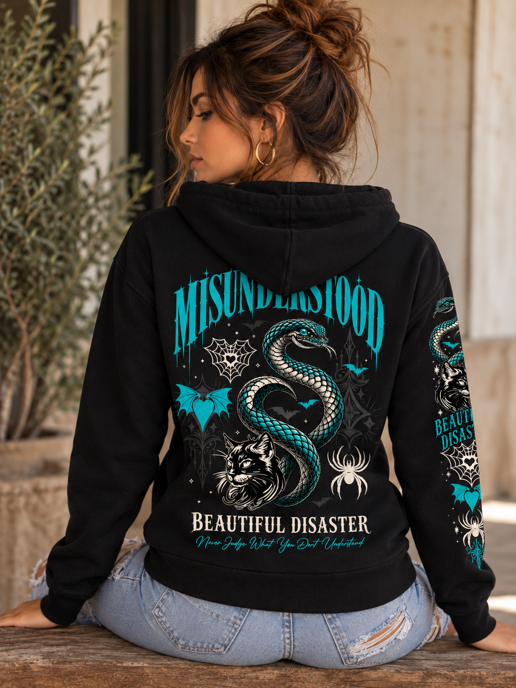 Beautiful Disaster: Misunderstood Zip Hoodie
