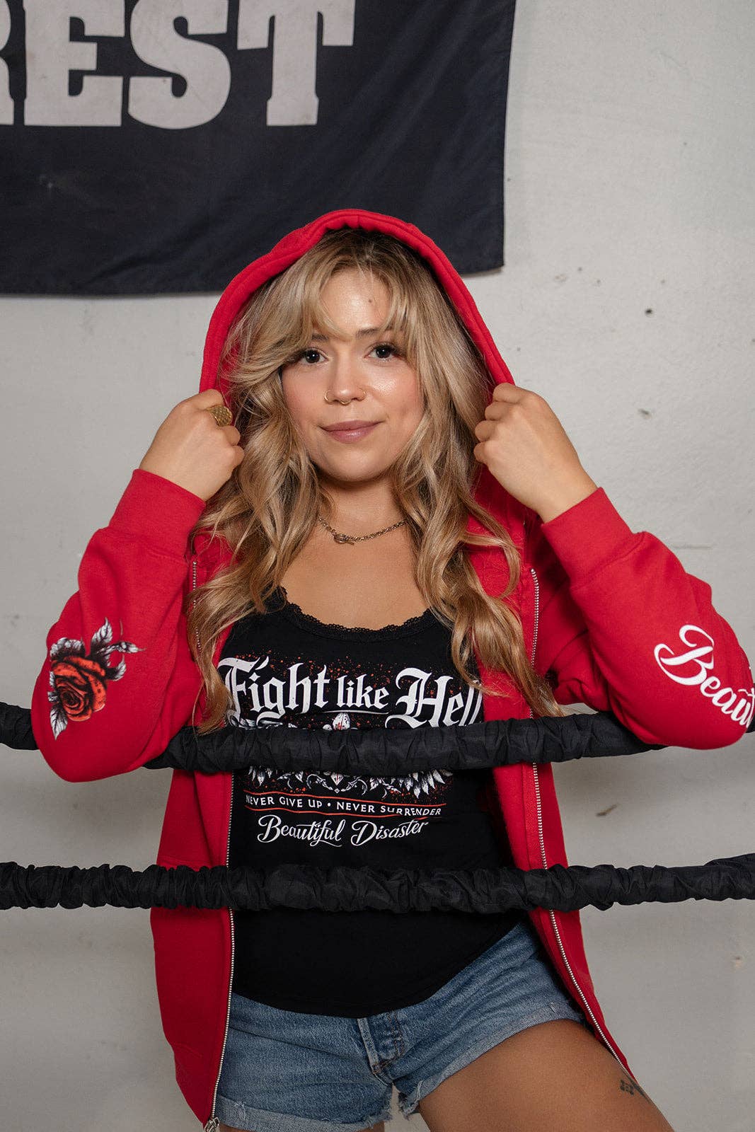 Beautiful Disaster: Fight Like Hell Zip Hoodie