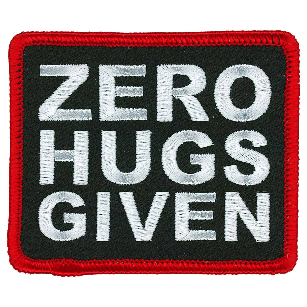 Hot Leathers Zero Hugs Given Patch: MULTI / 3"X2.5"